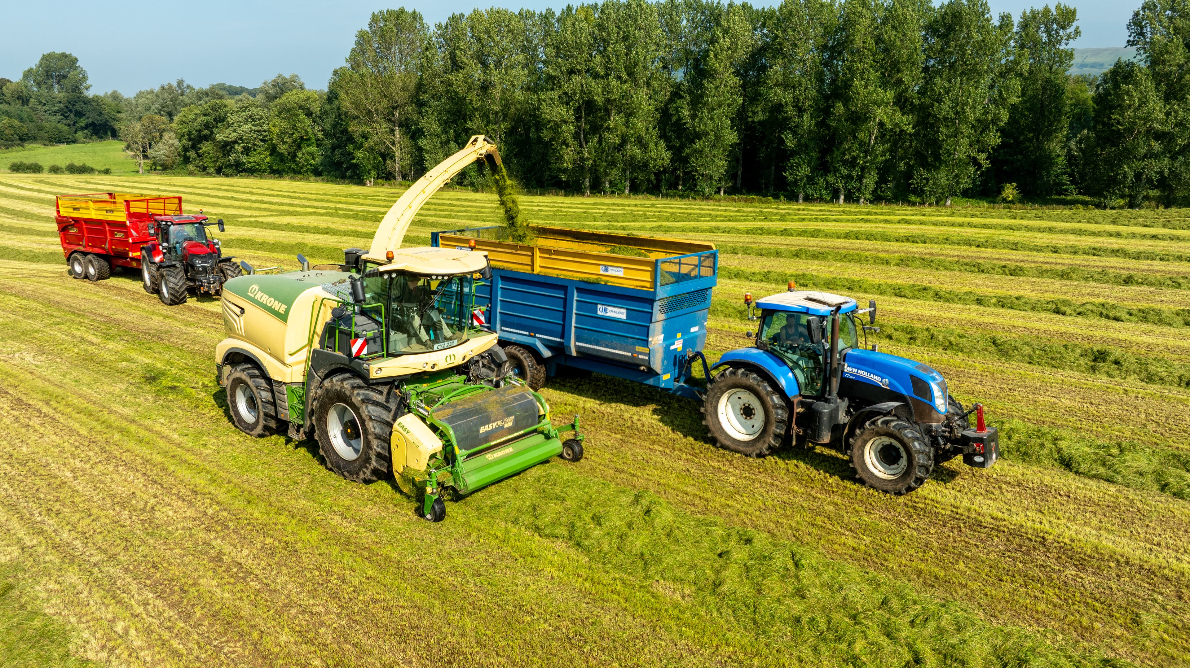 Grass silage making with tractors